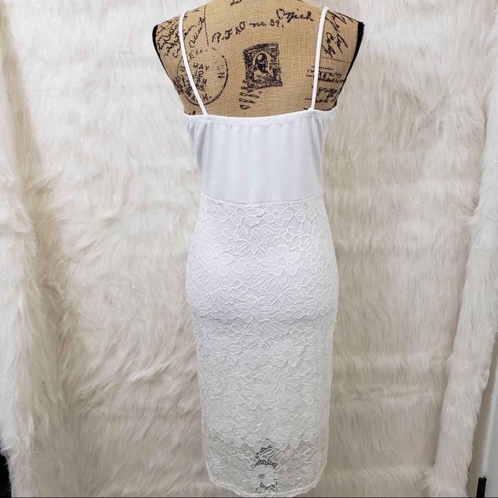 🖤5/$25 Charlotte Russe white lace dress - Picture 6 of 8